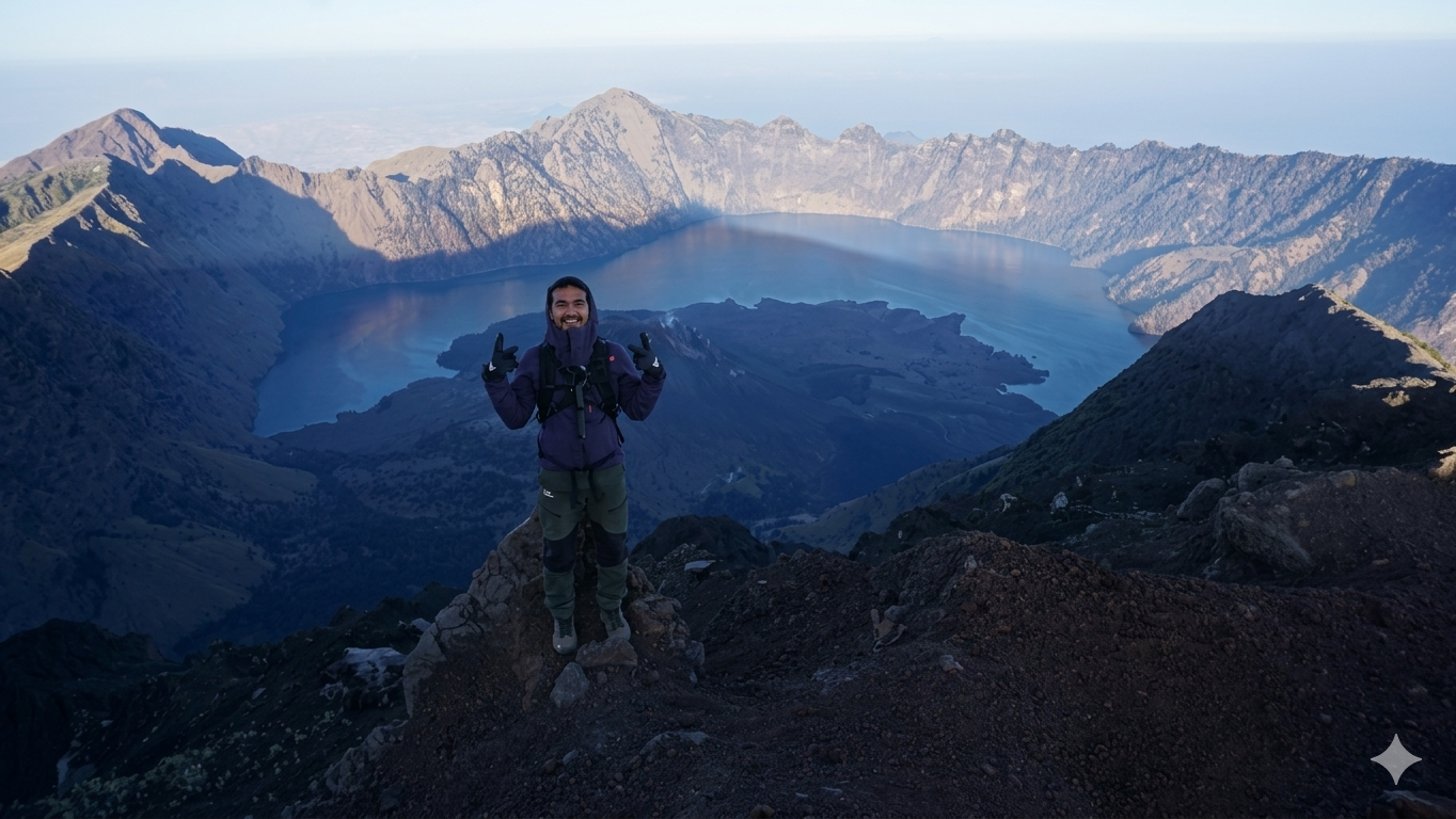 Summiting Mount Rinjani